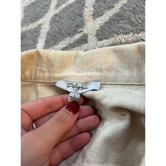 Polagram Cream Embroidered Cropped Shacket - Picture 4 of 4